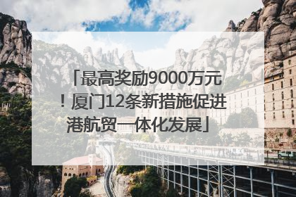 最高奖励9000万元！厦门12条新措施促进港航贸一体化发展
