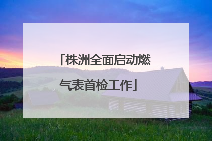 株洲全面启动燃气表首检工作