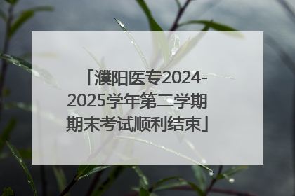 濮阳医专2024-2025学年第二学期期末考试顺利结束