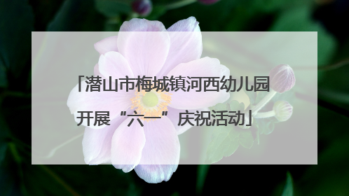 潜山市梅城镇河西幼儿园开展“六一”庆祝活动