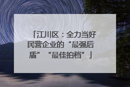 江川区：全力当好民营企业的“最强后盾”“最佳拍档”
