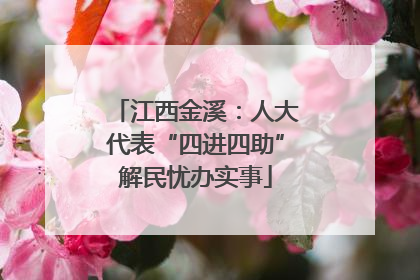 江西金溪：人大代表“四进四助”解民忧办实事