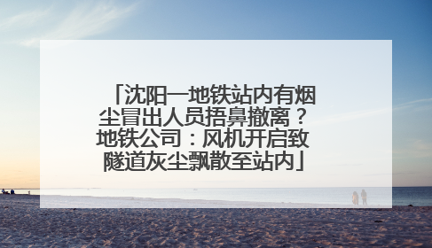 沈阳一地铁站内有烟尘冒出人员捂鼻撤离？地铁公司：风机开启致隧道灰尘飘散至站内