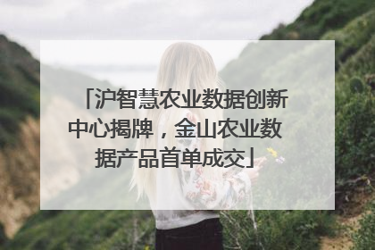 沪智慧农业数据创新中心揭牌，金山农业数据产品首单成交