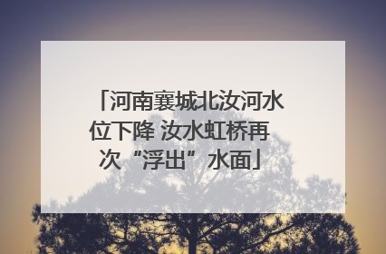 河南襄城北汝河水位下降 汝水虹桥再次“浮出”水面