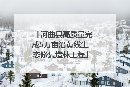 河曲县高质量完成5万亩沿黄线生态修复造林工程