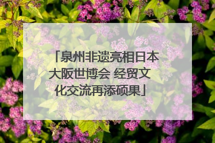 泉州非遗亮相日本大阪世博会 经贸文化交流再添硕果