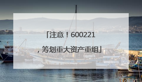 注意！600221，筹划重大资产重组