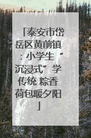 泰安市岱岳区黄前镇：小学生“沉浸式”学传统 粽香荷包暖夕阳