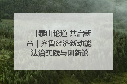 泰山论道 共启新章｜齐鲁经济新动能 法治实践与创新论坛成功举办