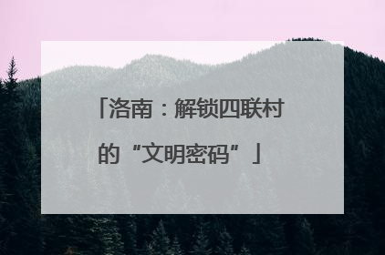 洛南：解锁四联村的“文明密码”