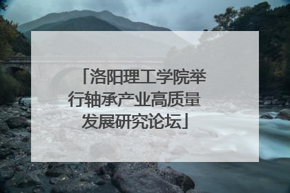 洛阳理工学院举行轴承产业高质量发展研究论坛