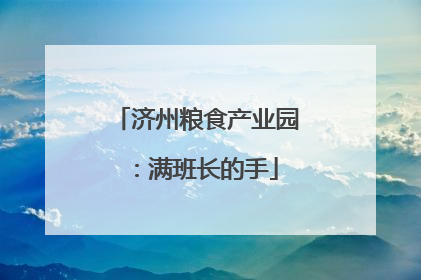 济州粮食产业园：满班长的手