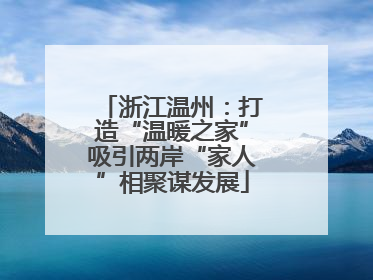 浙江温州：打造“温暖之家”吸引两岸“家人”相聚谋发展
