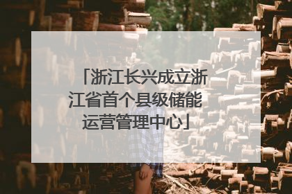 浙江长兴成立浙江省首个县级储能运营管理中心