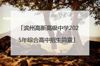 滨州高新高级中学2025年综合高中招生简章