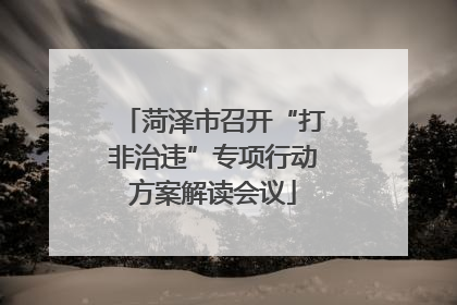 菏泽市召开“打非治违”专项行动方案解读会议