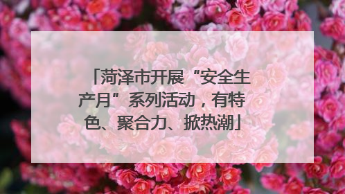 菏泽市开展“安全生产月”系列活动，有特色、聚合力、掀热潮