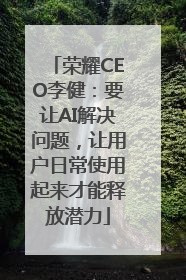 荣耀CEO李健：要让AI解决问题，让用户日常使用起来才能释放潜力
