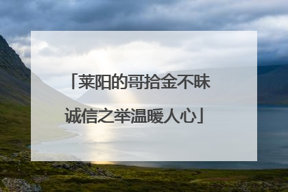 莱阳的哥拾金不昧 诚信之举温暖人心
