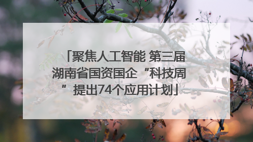 聚焦人工智能 第三届湖南省国资国企“科技周”提出74个应用计划
