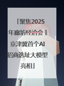 聚焦2025年廊坊经洽会丨京津冀首个AI招商选址大模型亮相