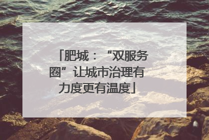 肥城：“双服务圈”让城市治理有力度更有温度