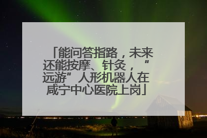能问答指路，未来还能按摩、针灸，“远游”人形机器人在咸宁中心医院上岗