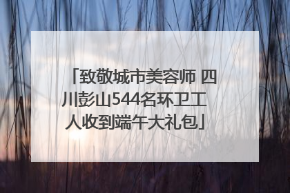 致敬城市美容师 四川彭山544名环卫工人收到端午大礼包