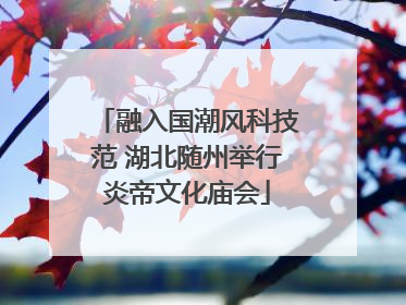 融入国潮风科技范 湖北随州举行炎帝文化庙会