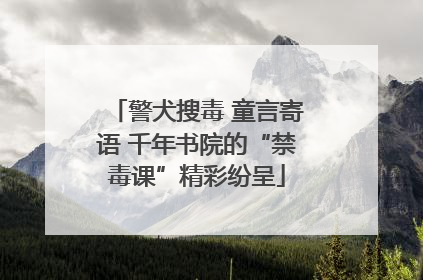 警犬搜毒 童言寄语 千年书院的“禁毒课”精彩纷呈