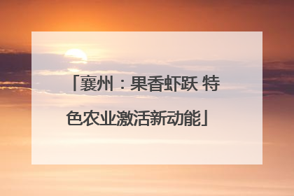襄州：果香虾跃 特色农业激活新动能