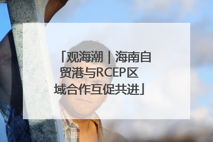 观海潮｜海南自贸港与RCEP区域合作互促共进