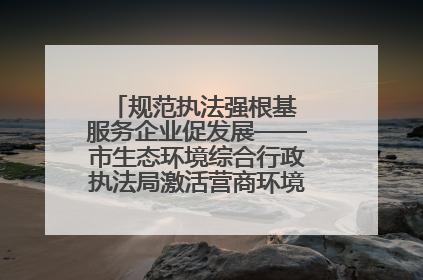 规范执法强根基 服务企业促发展——市生态环境综合行政执法局激活营商环境“绿色动能”