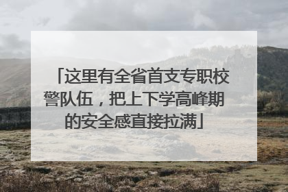这里有全省首支专职校警队伍，把上下学高峰期的安全感直接拉满