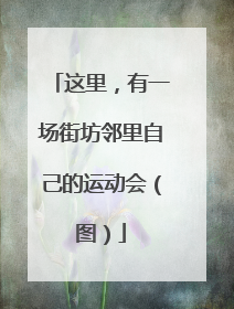 这里，有一场街坊邻里自己的运动会（图）