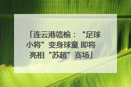 连云港赣榆：“足球小将”变身球童 即将亮相“苏超”赛场