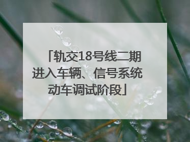 轨交18号线二期进入车辆、信号系统动车调试阶段