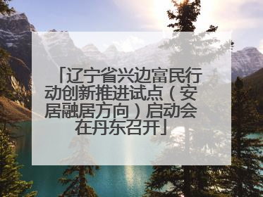 辽宁省兴边富民行动创新推进试点（安居融居方向）启动会在丹东召开