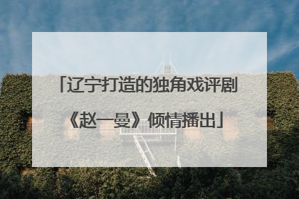 辽宁打造的独角戏评剧《赵一曼》倾情播出