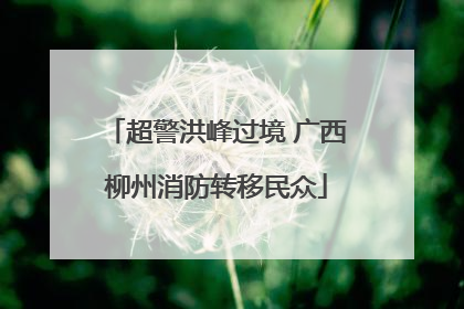 超警洪峰过境 广西柳州消防转移民众