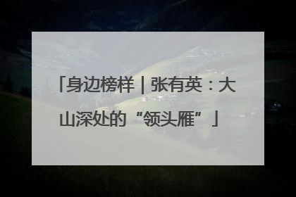身边榜样｜张有英：大山深处的“领头雁”