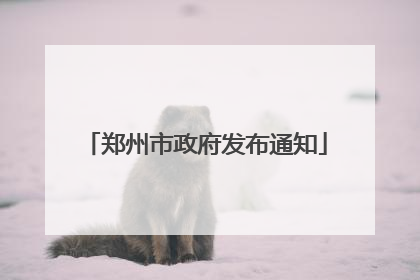 郑州市政府发布通知