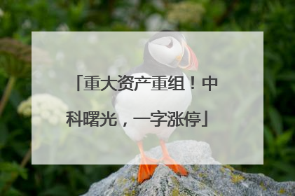重大资产重组！中科曙光，一字涨停