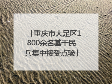 重庆市大足区1800余名基干民兵集中接受点验