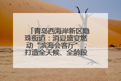 青岛西海岸新区隐珠街道：消夏盛宴燃动“滨海会客厅”，打造全天候、全龄段消费生态圈