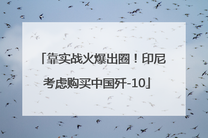 靠实战火爆出圈！印尼考虑购买中国歼-10
