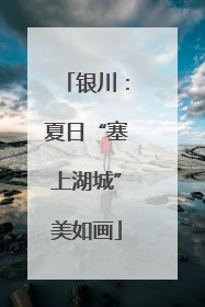 银川：夏日“塞上湖城”美如画