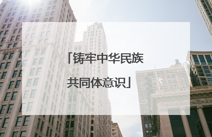 铸牢中华民族共同体意识