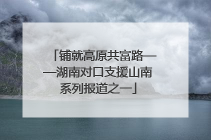 铺就高原共富路——湖南对口支援山南系列报道之一